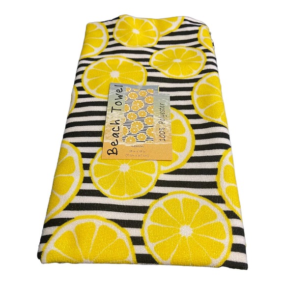 Old East Main Co. Other - Beach Towel Lemon 100% Polyester 28 x 58